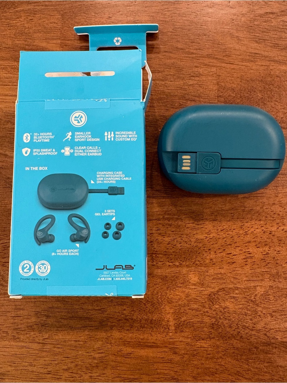 🩵🎶 Teal Jlab Wireless Bluetooth Earbuds 💚 - Picture 3 of 4
